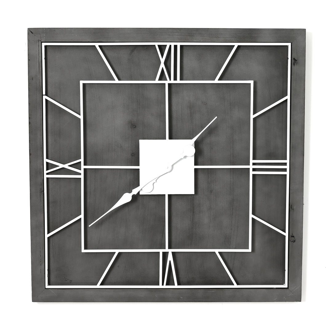 Williston Grey Square Wall Clock