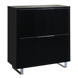 Accent 4 Drawer Storage Unit Black - The Home Collections