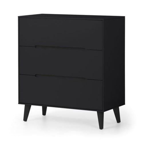 Alicia Black 3 Drawer Chest