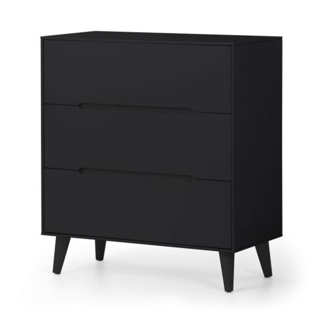 Alicia Black 3 Drawer Chest