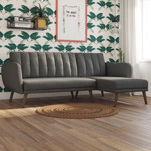 Load image into Gallery viewer, Brittany Grey Sectional Sofa Bed