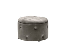 Load image into Gallery viewer, Cleo Storage Pouff Charcoal - The Home Collections