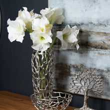 Load image into Gallery viewer, Ohlson Silver Perforated Coral Inspired Vase