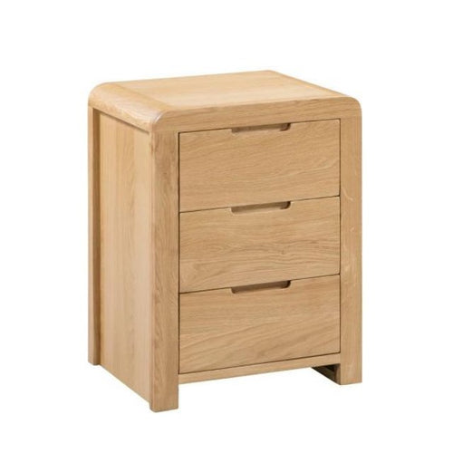 Curve 3 Drawer Bedside