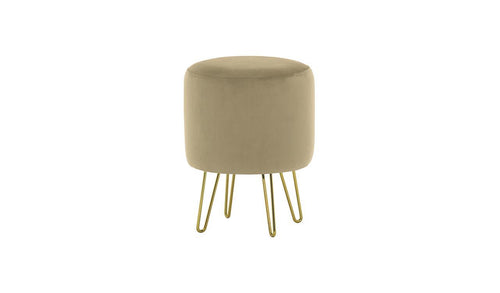 Flair Mink Gold Leg Pouffe