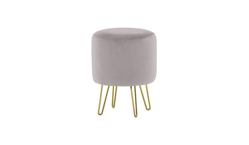 Flair Grey Gold Leg Pouffe