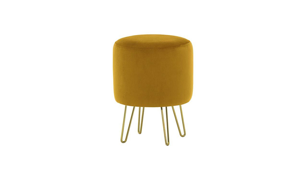 Flair Mustard Gold Leg Pouffe