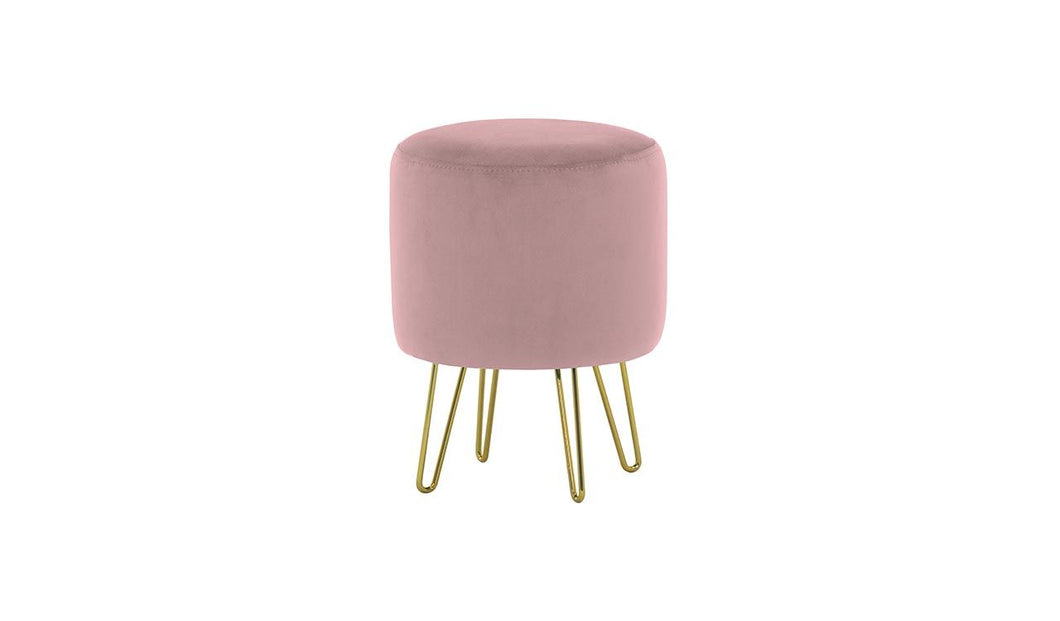 Flair Pink Gold Leg Pouffe