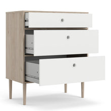 Load image into Gallery viewer, Rome Oak and White 3 Drawer Chest