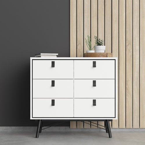 Ry White 6 Drawer Chest